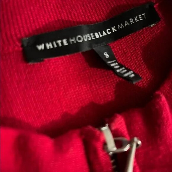 WHITE HOUSE BLACK MARKET - Red Blazer with Full Zip - Size Small - Picture 5 of 6